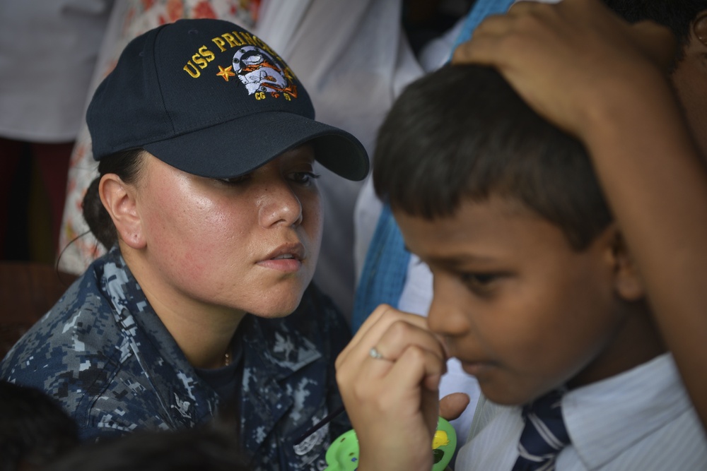 Malabar 2017: Nimitz CSG Sailors Interact With Indian Locals