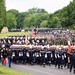 French and U.S. service members rehearse for the Military Parade on Bastille Day