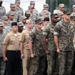French and U.S. service members rehearse for the Military Parade on Bastille Day