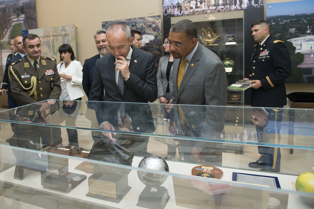 Damir Krstičević, deputy prime minister and defence minister, Republic of Croatia Participates in a Public Wreath-Laying Ceremony at Arlington National Cemetery