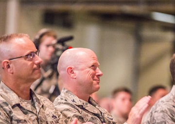 Top leadership of the Air National Guard visit with Missouri Airmen