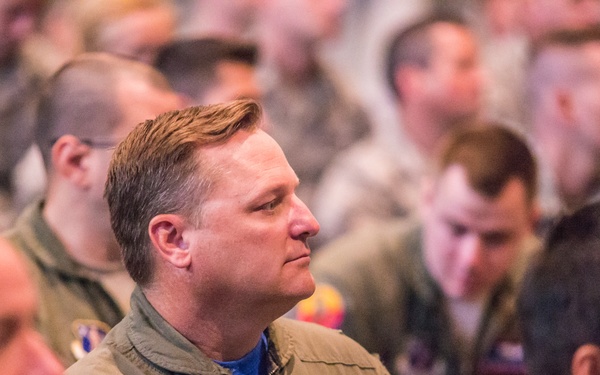 Top leadership of the Air National Guard visit with Missouri Airmen