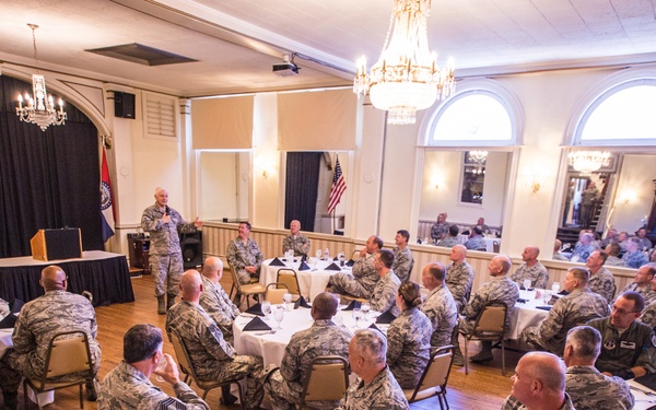 Top leadership of the Air National Guard visit with Missouri Airmen
