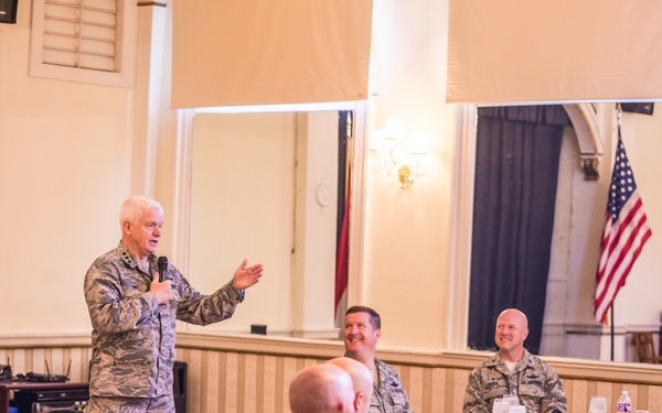 Top leadership of the Air National Guard visit with Missouri Airmen