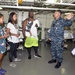 Carolina Panthers Jonathan Stewart Tours USS John P. Murtha