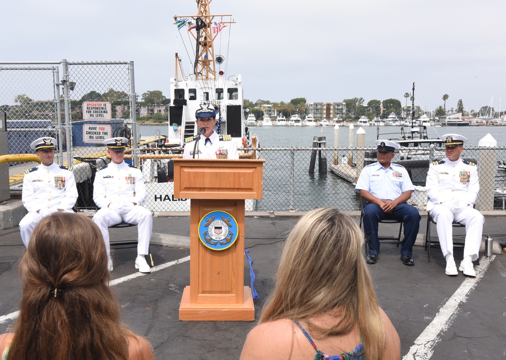 Coast Guard Cutter Halibut Change of Command ceremony