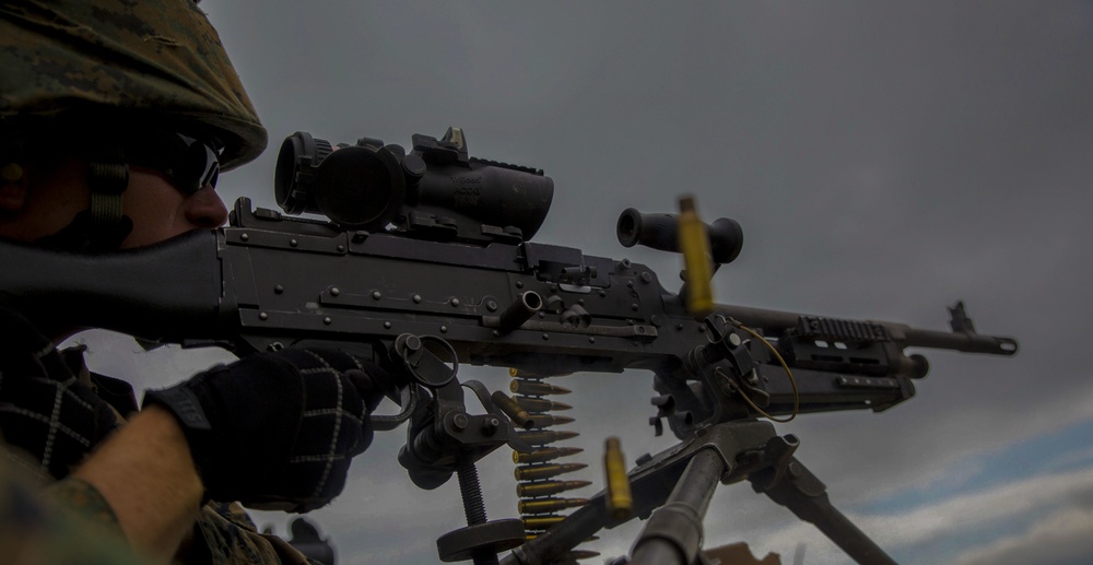 Marines participate in live-fire weapons training