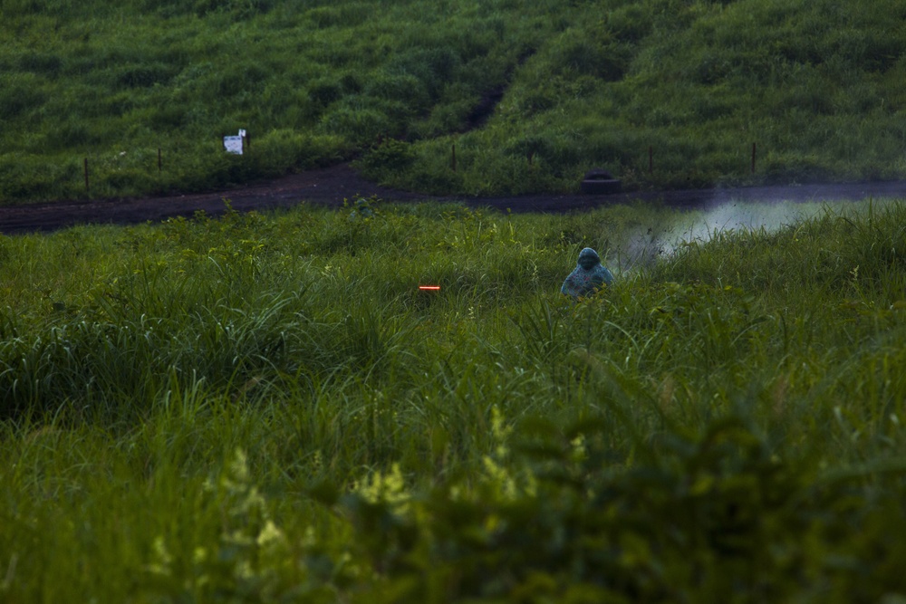 Marines participate in live-fire weapons training