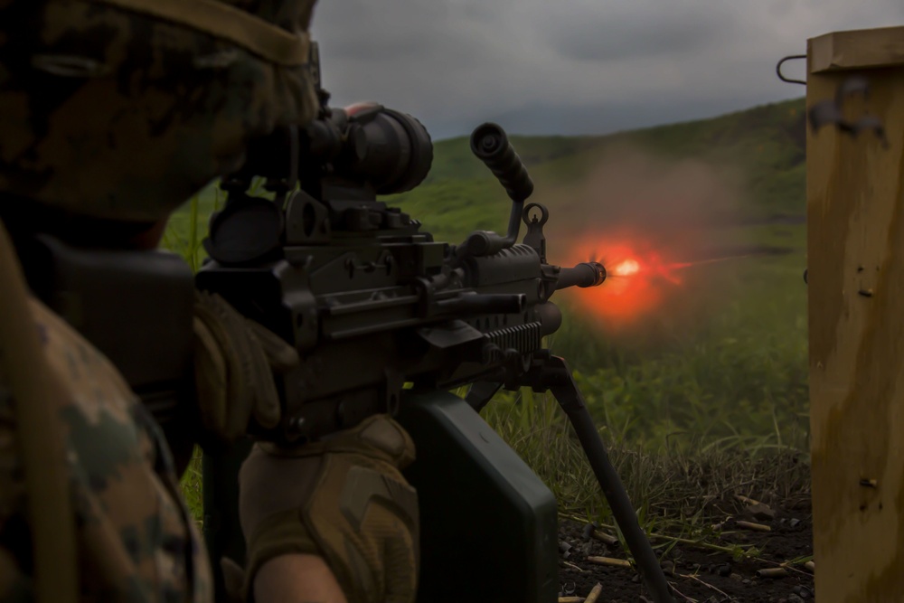 Marines participate in live-fire weapons training