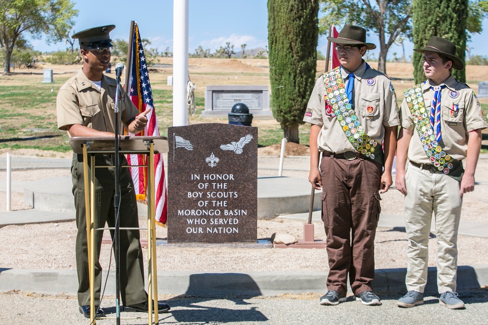 Combat Center helps Boy Scouts dedicate memorial