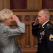 Governor Kay Ivey presents major awards to two Alabama National Guard Soldiers