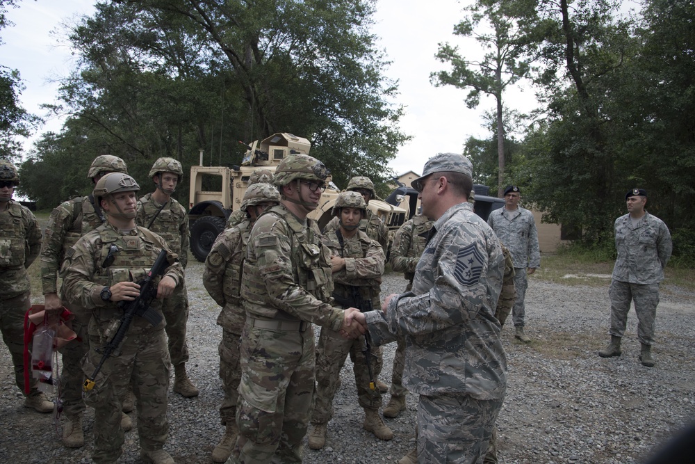 9th Air Force command chief visits wing