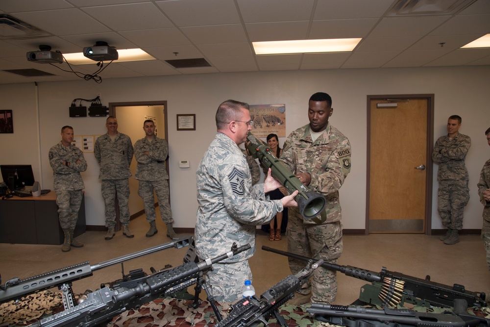 9th Air Force command chief visits wing