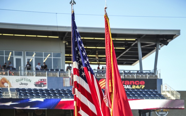 Marines march to Nashville Sounds