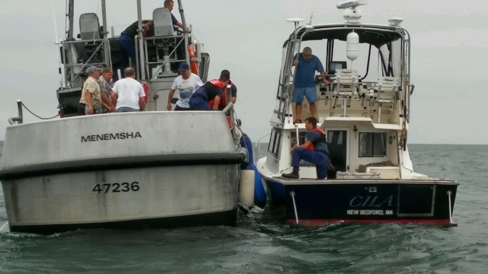 Coast Guard, partner agencies save 5 from sinking boat off Martha's Vineyard