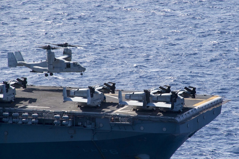 USS Bonhomme Richard (LHD 6) Replenishment at Sea