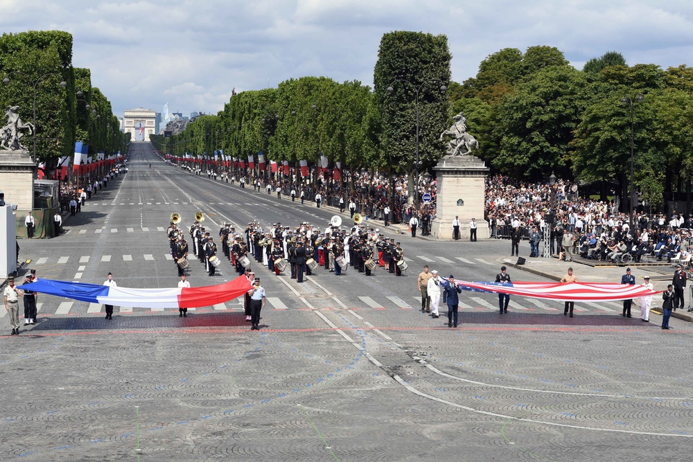 U.S. Forces Honored During Bastille National Day Parade