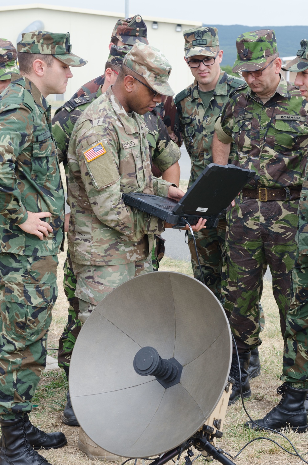 Soldiers build communication network with multinational partners