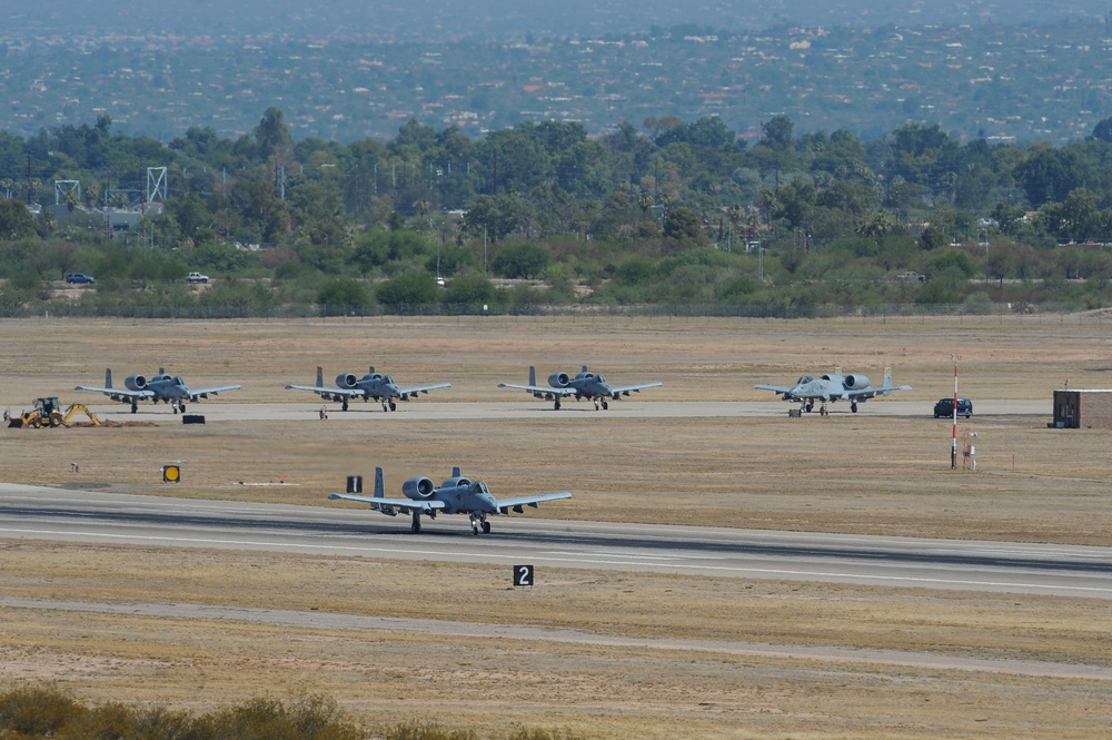 D-M Warthogs prepare for takeoff