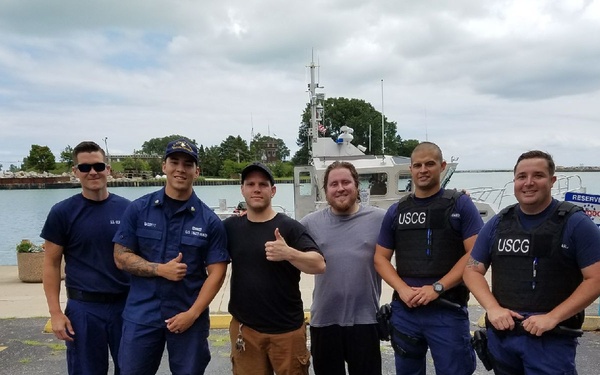 Coast Guard rescues 2 fishermen a mile east of Waukegan Harbor