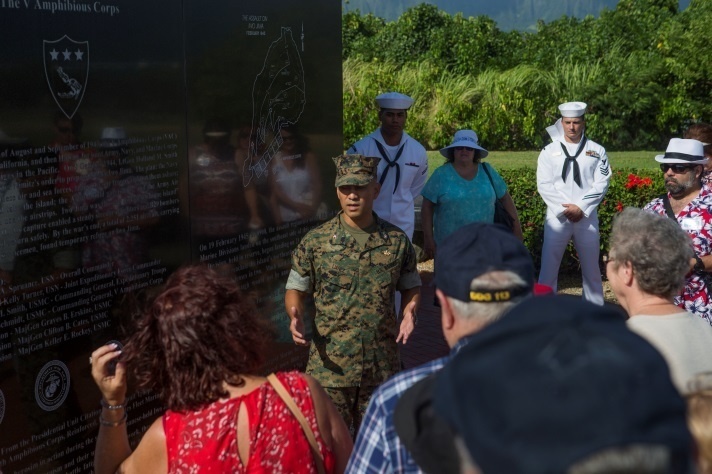 WWII MOH recipient family visits MCB Hawaii before USS John Finn commissioning