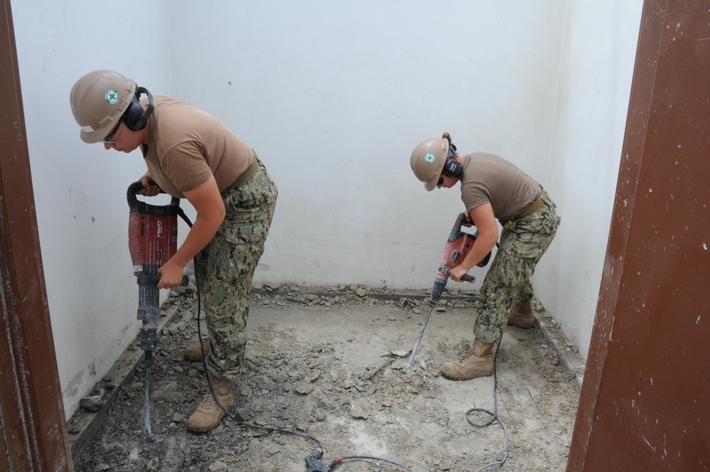Seabees Deconstruct Working Dog Facility.