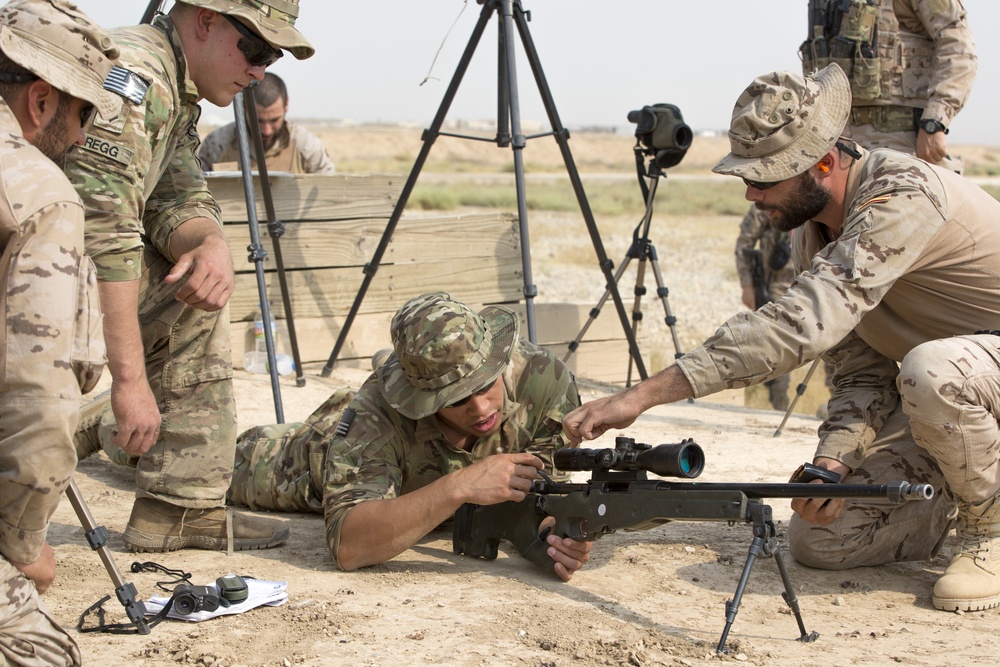 Spanish army and 82nd Airborne Division conduct Sniper training