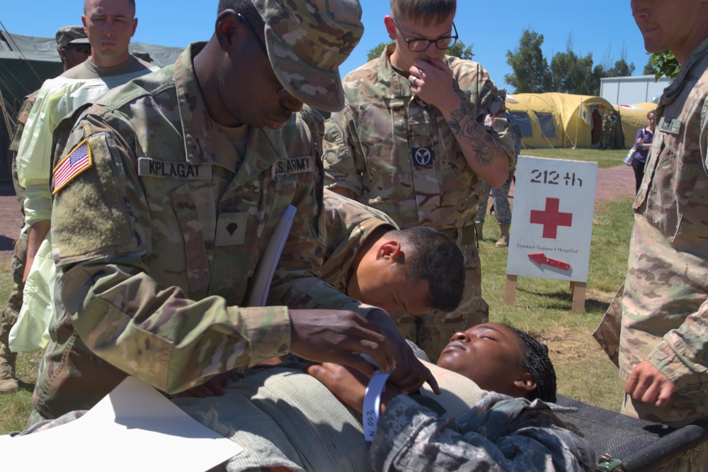US medical Soldiers help manage the unexpected
