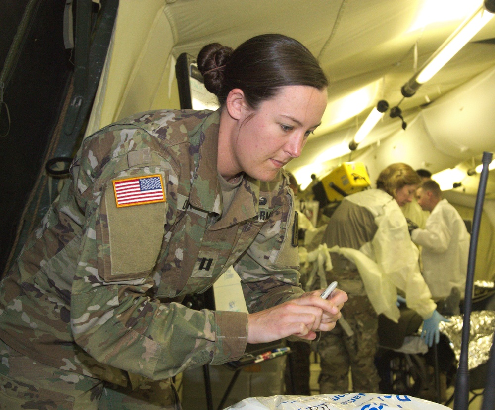 US medical Soldiers help manage the unexpected