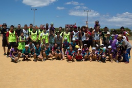 Camp Kinser SMP hosts friendly kickball game with the Miyagi and Morinoko Children centers