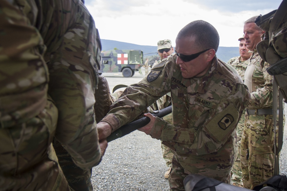 U.S. soldiers train Greek, Georgian military on MEDEVAC assets