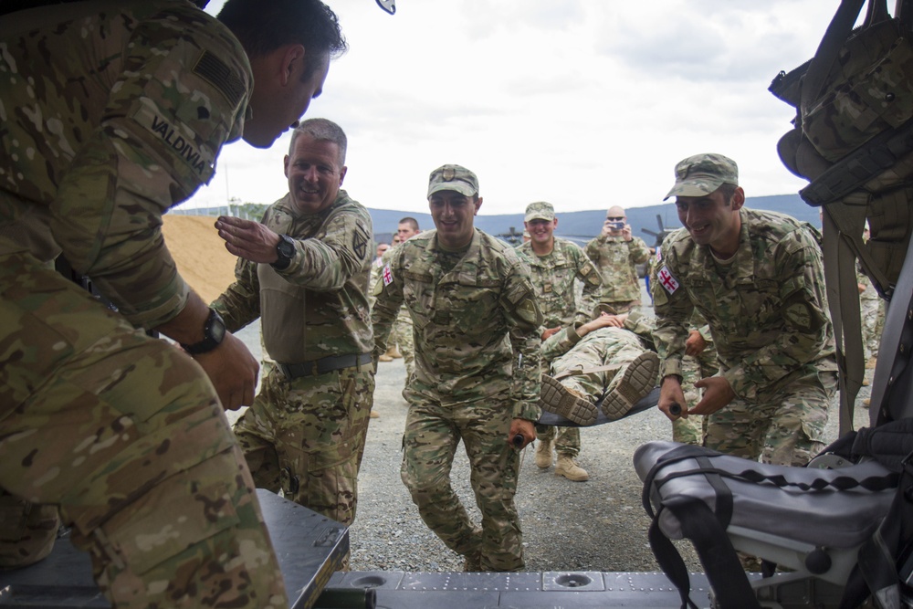 U.S. soldiers train Greek, Georgian military on MEDEVAC assets