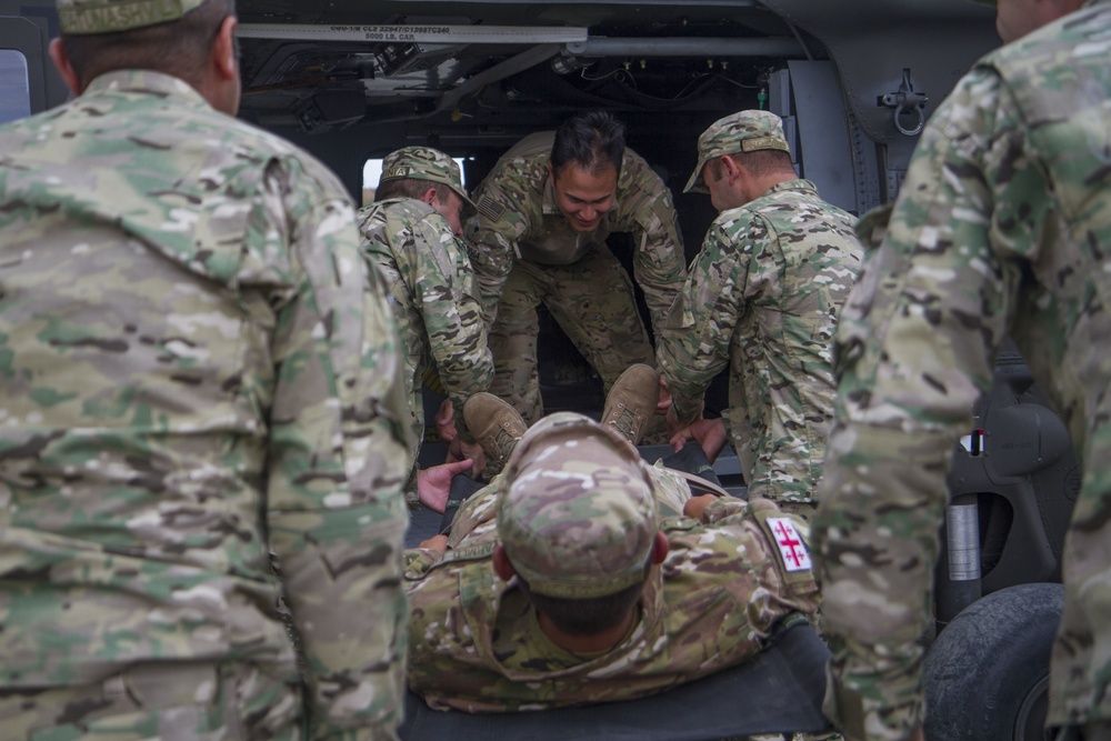 U.S. soldiers train Greek, Georgian military on MEDEVAC assets