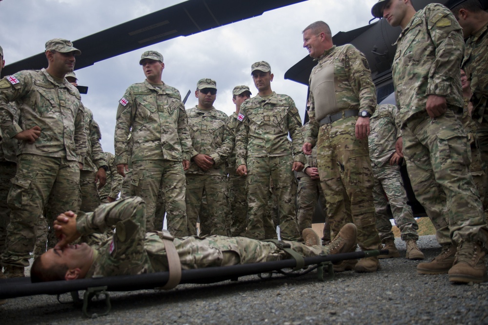 U.S. soldiers train Greek, Georgian military on MEDEVAC assets