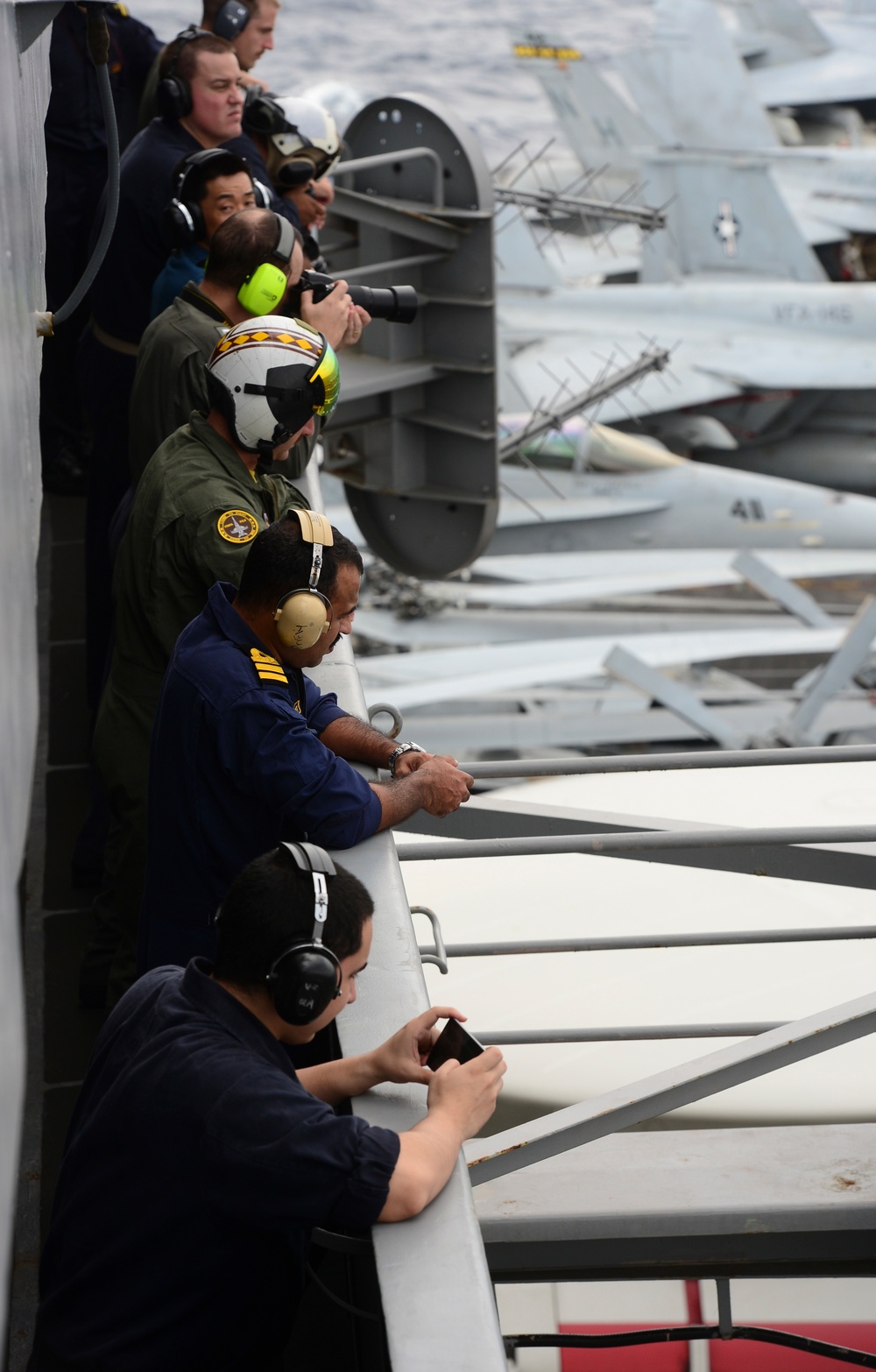 Sailors Observe Flight Operations