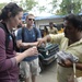 Sailor Speaks With Indian Vendor