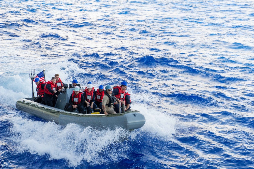 USS America Sailors conduct boat ops