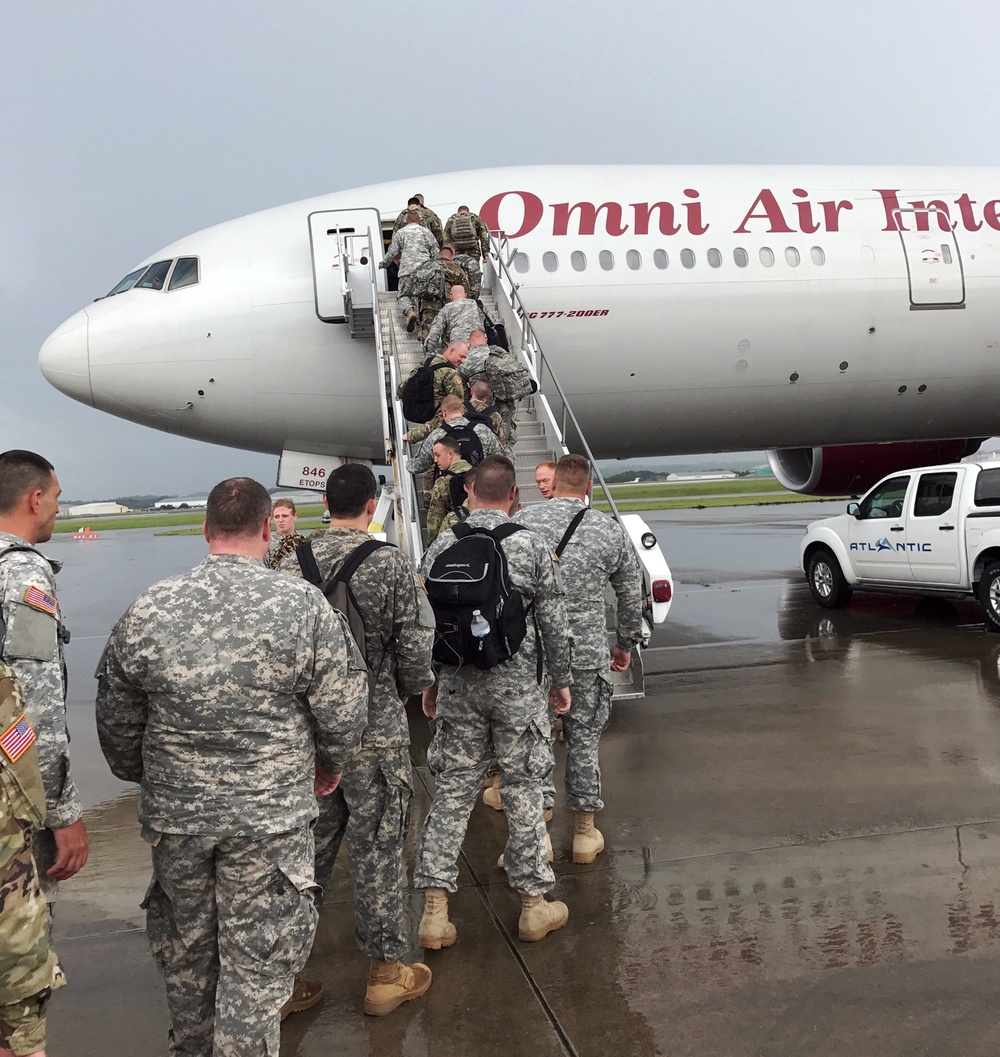 Soldiers of the 230th depart for Bulgaria
