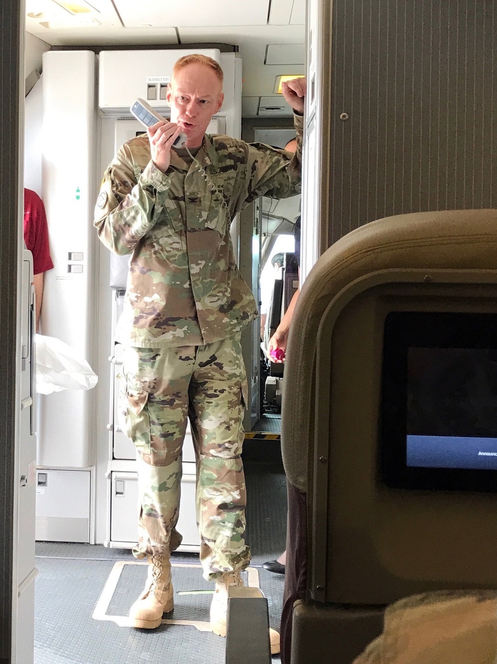 230th commander speaks to departing troops