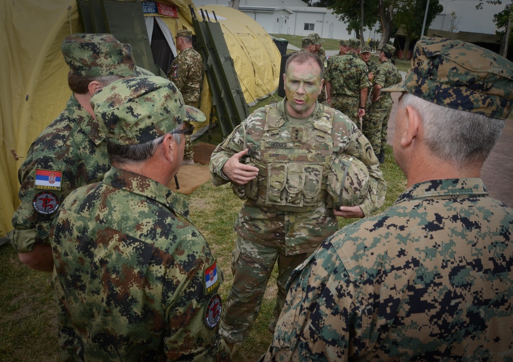 Lt. Gen. Hodges visits Saber Guardian 17