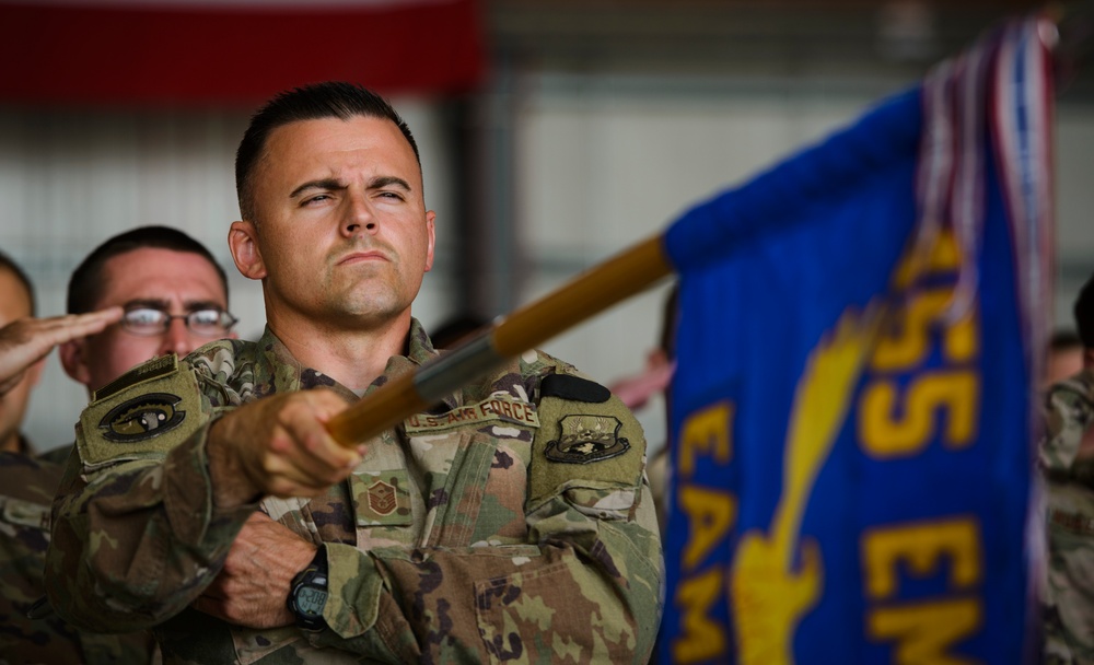 The 455th EAMXS change of command