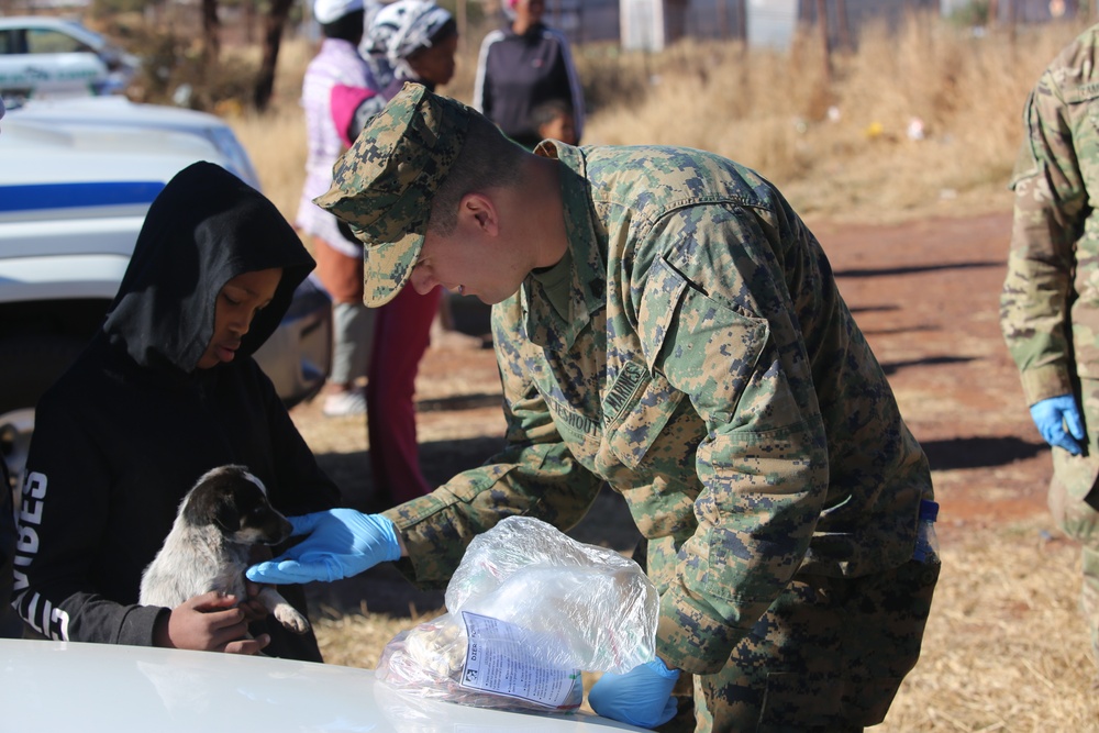 U.S. Marines participate in Mandela Day as part of Exercise Shared Accord
