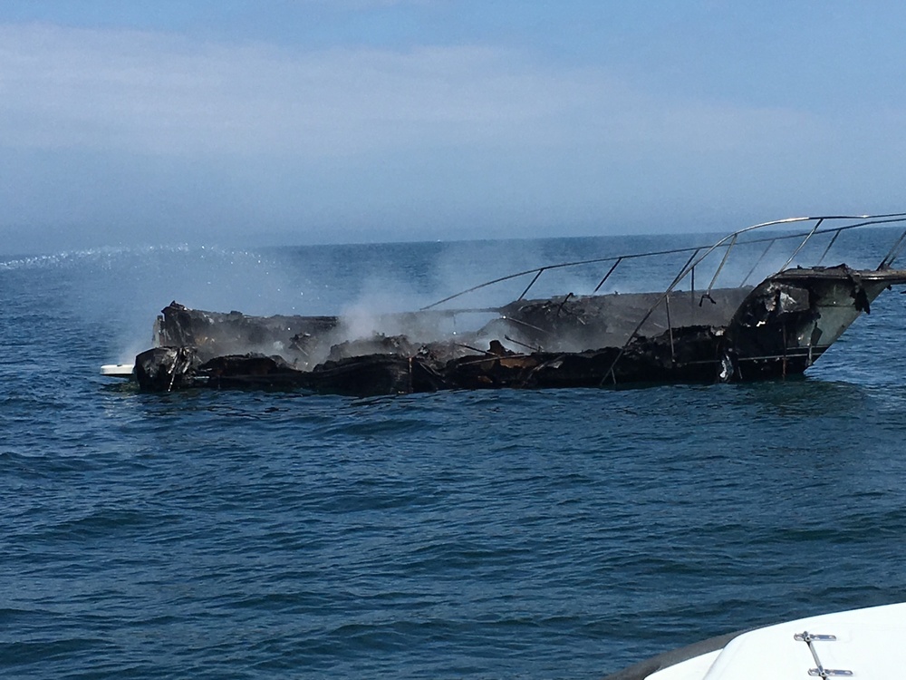 Station Ludington responds to boat fire