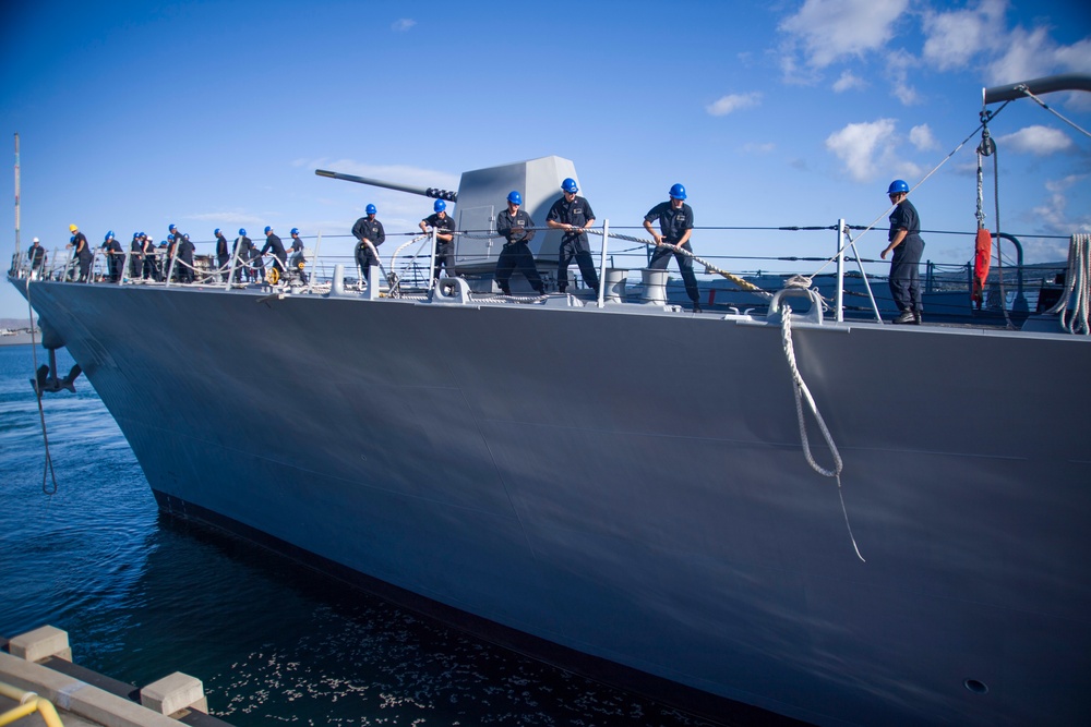USS John Finn Departs JBPHH