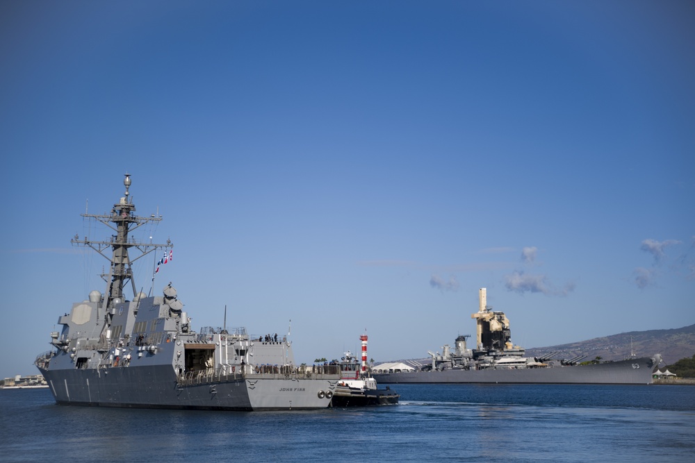 USS John Finn Departs JBPHH