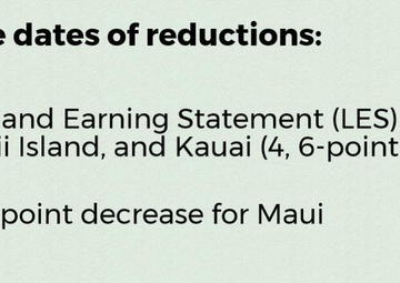 Updated Hawaii COLA rates announced (Infographic 2/4)