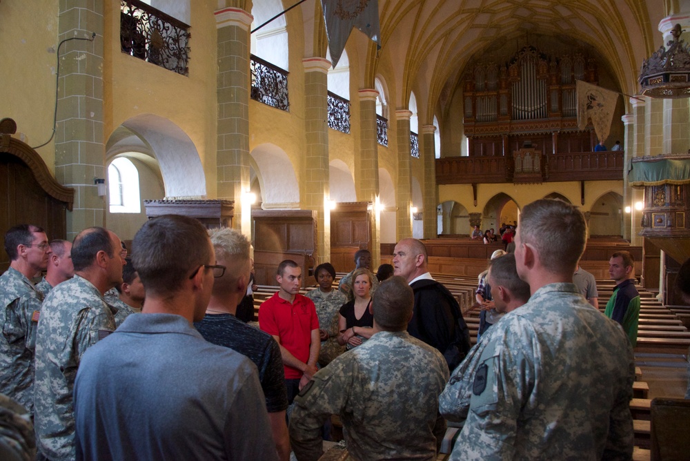 5-113th Field Artillery Soldiers visit local 800-year-old church