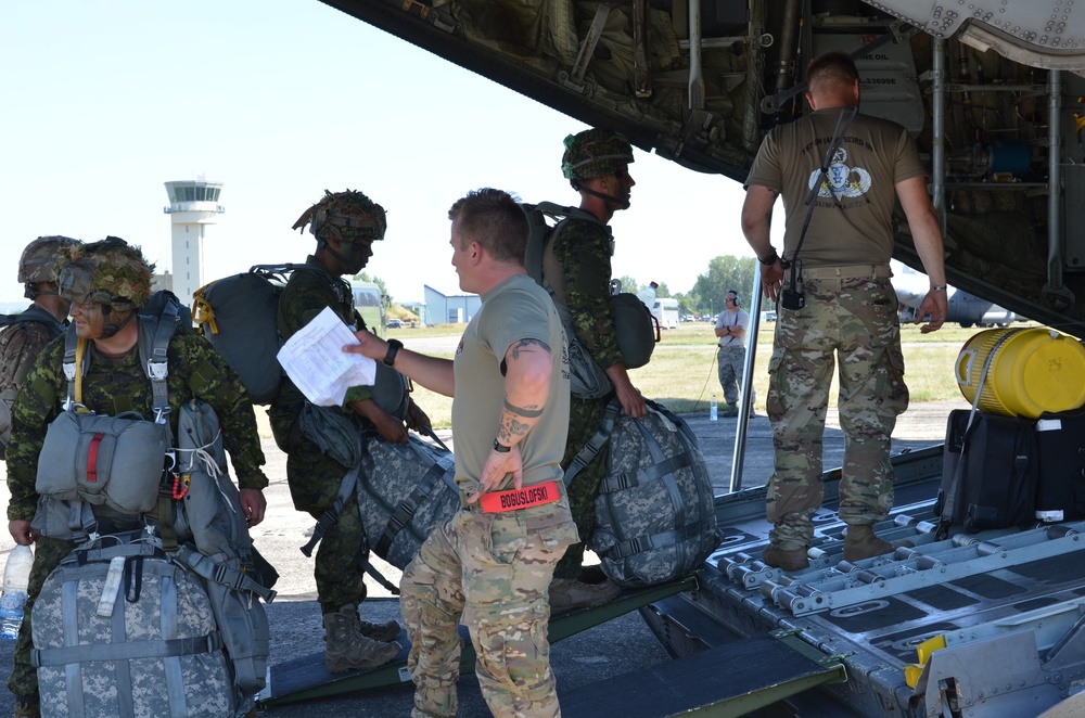 Paratroopers depart Papa Air Base