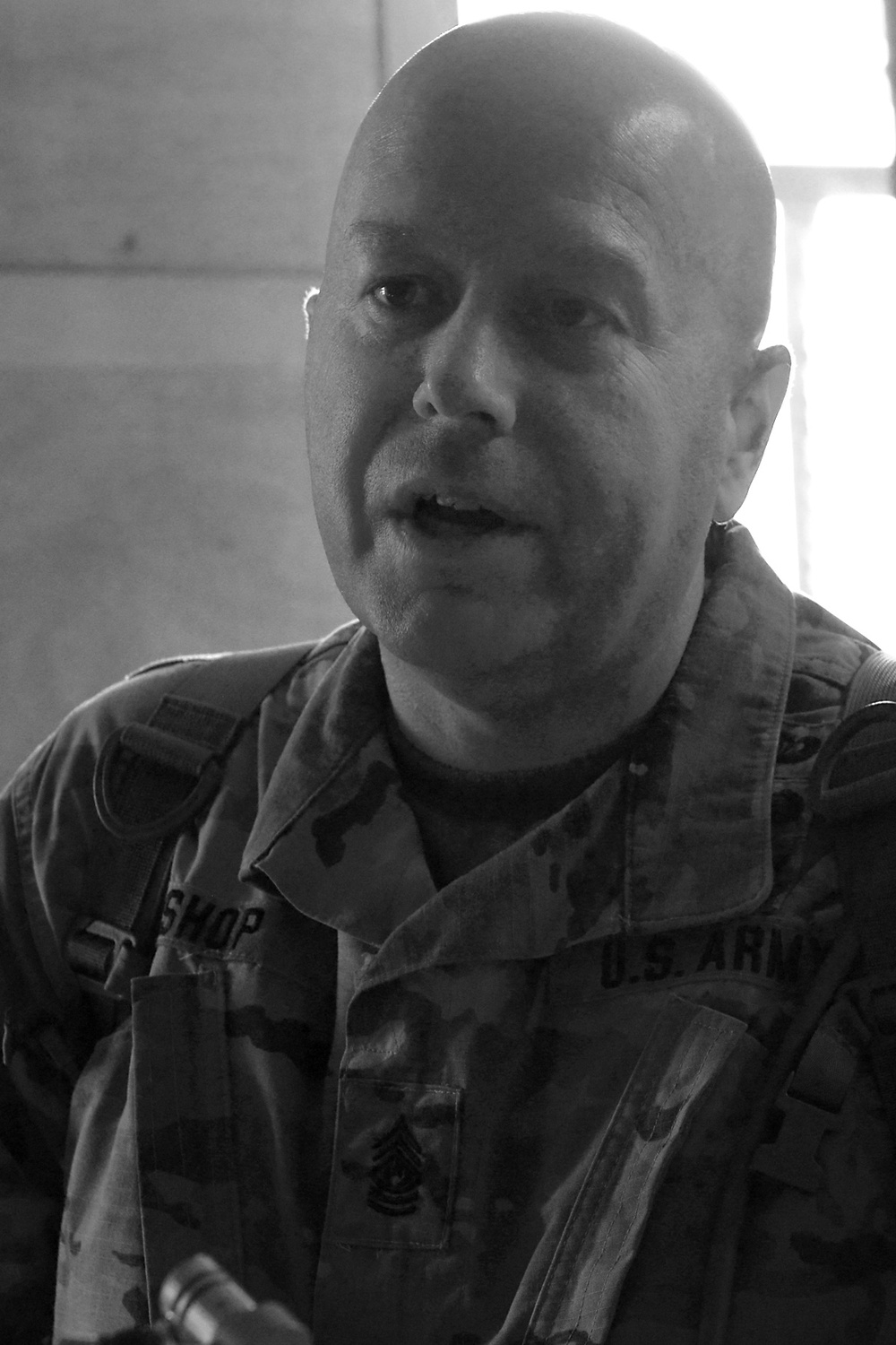 Command Sgt. Maj. Steven Bishop at JRTC