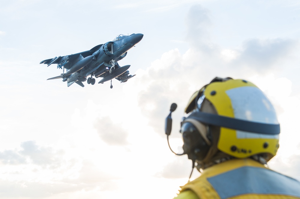 USS America lands aircraft